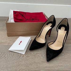 Louboutin IRIZA 100mm Suede Calf Pumps EU 34